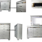 ELARA  RUBBERWOOD 9-DRAWER DRESSER CHEST OF 9 DRAWERS SILVER