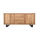 CRISTO MK2 SOLID ACACIA TIMBER SIDEBOARD/BUFFET W/METAL LEGS NATURAL 166 CM