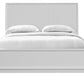 ELIJAH ACACIA WOOD QUEEN BED IN WHITE