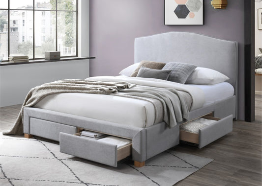 ALICIA 4-DRAWER KING SIZE STORAGE BED MIST