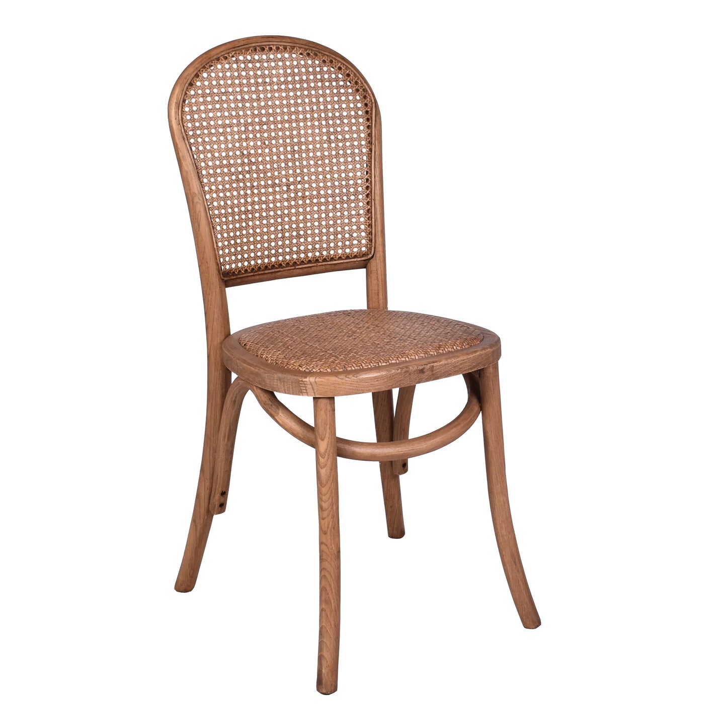 DUMAS SOLID OAK & RATTAN DINING CHAIR NATURAL
