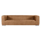 BUFFY 3-SEATER SOFA TOP GRAIN COW LEATHER  LIGHT BROWN