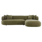 BEECHAM MODULAR 3-SEATER CORNER SOFA WITH RHF CHAISE - SAGE CHENILLE