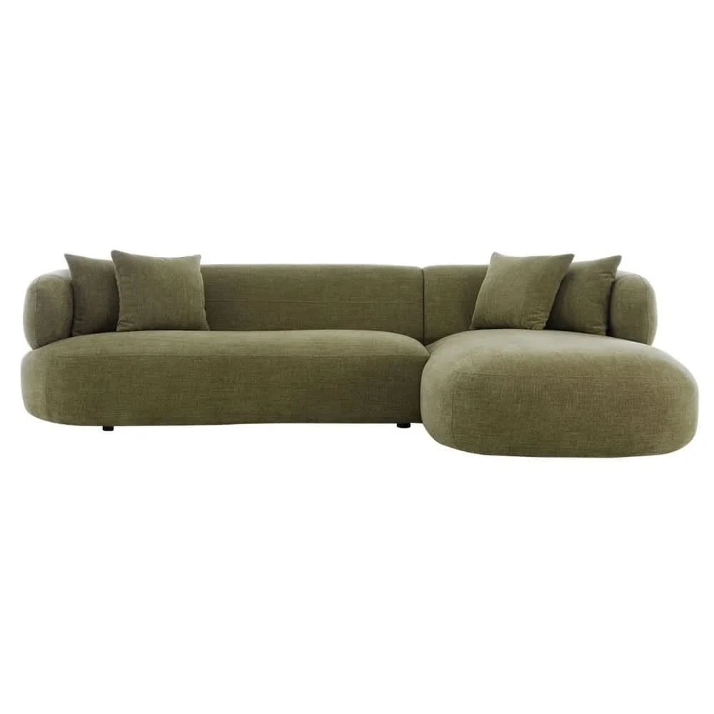 BEECHAM MODULAR 3-SEATER CORNER SOFA WITH RHF CHAISE - SAGE CHENILLE