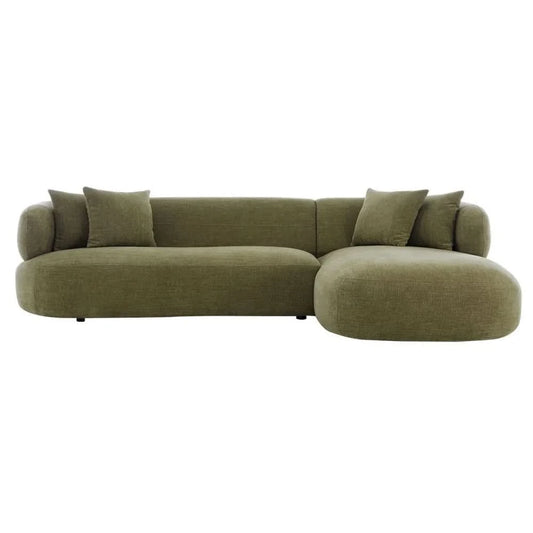 BEECHAM MODULAR 3-SEATER CORNER SOFA WITH RHF CHAISE - SAGE CHENILLE