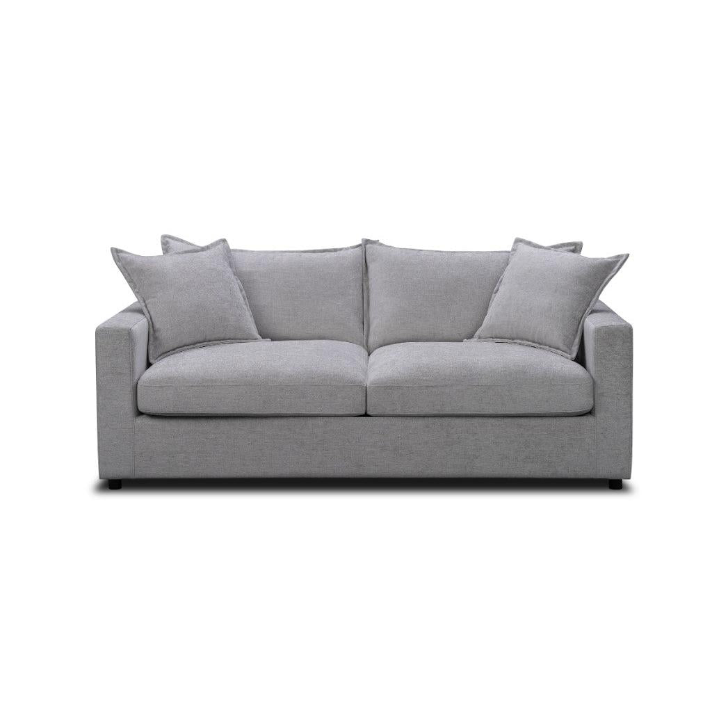 DEVINE SOFA BED IN SILVER COLOURED FABRIC - MyChocolateWood