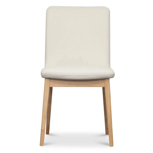 HARDIN LEATHER DINING CHAIR FROST/NATURAL