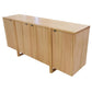 IBARRA SOLID & VENEER BLUE GUM TIMBER 4-DOOR BUFFET SIDEBOARD NATURAL