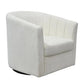 WINTHROP SWIVEL ARMCHAIR CHAIR/OCCASIONAL IVORY CHENILLE