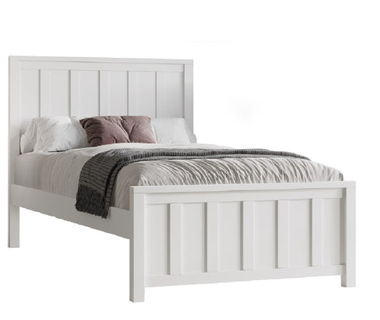 BAYLIN RUBBERWOOD DOUBLE BED WHITE