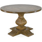 KENDALL SOLID MANGO WOOD ROUND DINING TABLE RUSTIC MEDIUM BOSQUET 152CM