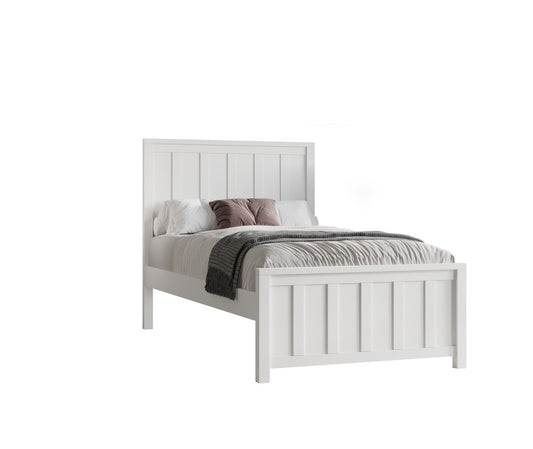 BAYLIN RUBBERWOOD SINGLE BED WHITE