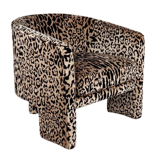 GRETCHEN LEOPARD CHENILLE ARMCHAIR