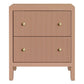 JAYLA LARGE MOCHA MOUSSE 2-DRAWER BEDSIDE TABLE