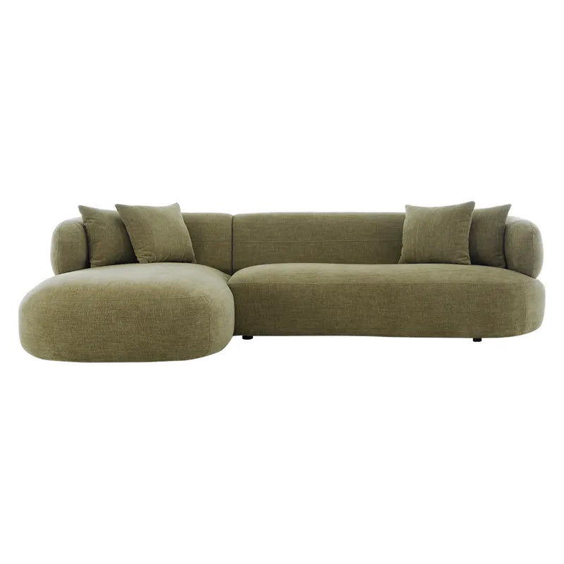 BEECHAM MODULAR 3-SEATER CORNER SOFA WITH LHF CHAISE - SAGE CHENILLE