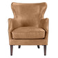 ANSEL LIGHT BROWN ARMCHAIR TOP GRAIN COW LEATHER