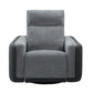LUND FABRIC ARMCHAIR 1 SINGLE SEATER ELECTRIC RECLINER SOFA TWO TONE GREY