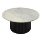LUZON ROUND MARBLE TOP COFFEE TABLE  BLACK/WHITE