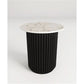 LUZON ROUND MARBLE TOP SIDE TABLE /LAMP TABLE BLACK/WHITE