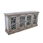 MALVERN RECLAIMED ASIAN TIMBER 4-DOOR SIDEBOARD/BUFFET IN WEATHERED GREY