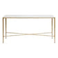 SOREN MARBLE CONSOLE TABLE/HALL TABLE - BRASS FRAME  140CM