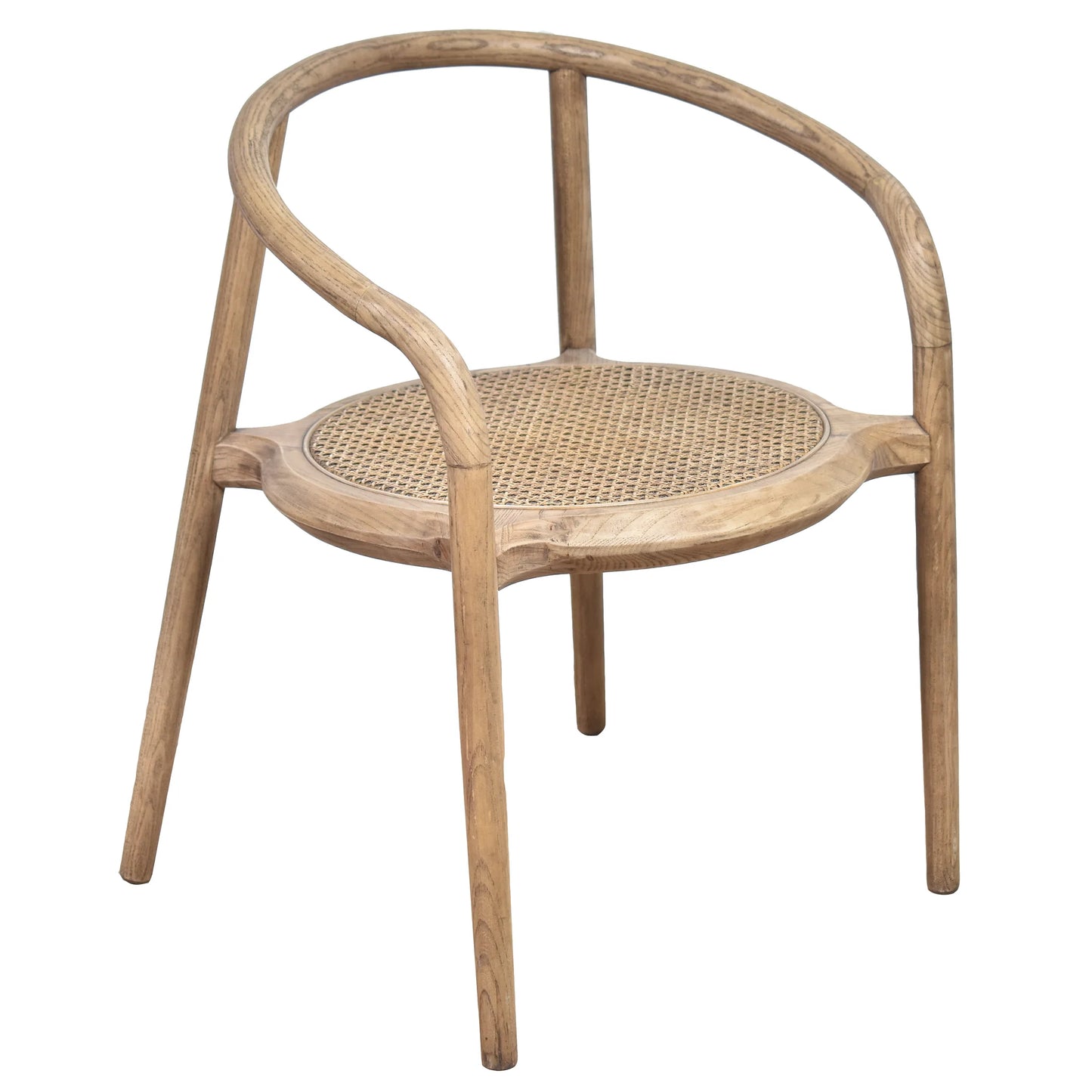 MERSEY SOLID OAK DINING CHAIR W/RATTAN SEAT NATURAL