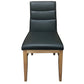 MORROW LEATHER DINING CHAIR BLACK/NATURAL