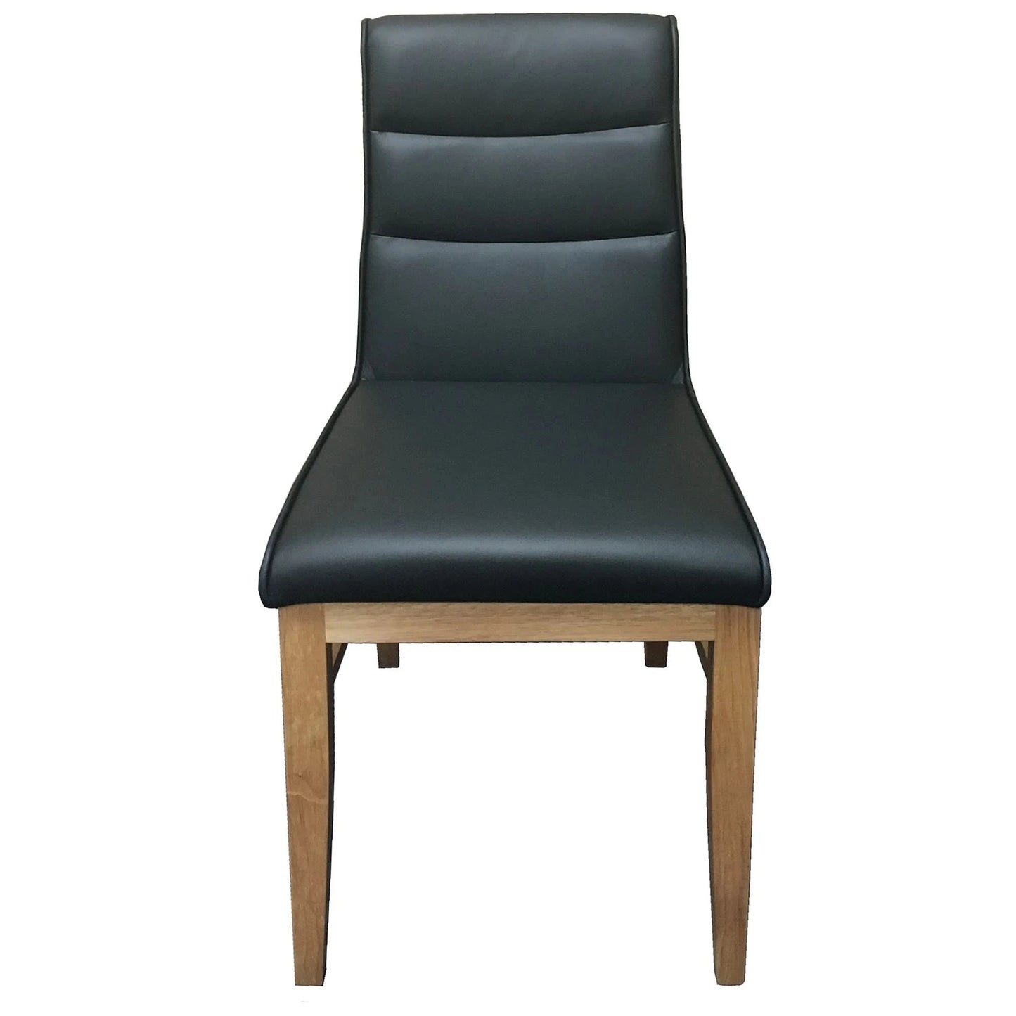 MORROW LEATHER DINING CHAIR BLACK/NATURAL