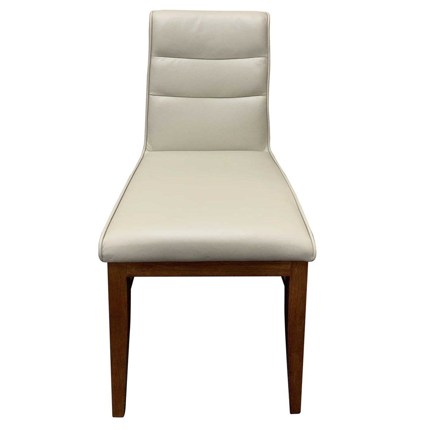 MORROW LEATHER DINING CHAIR LIGHT MOCHA/BLACKWOOD