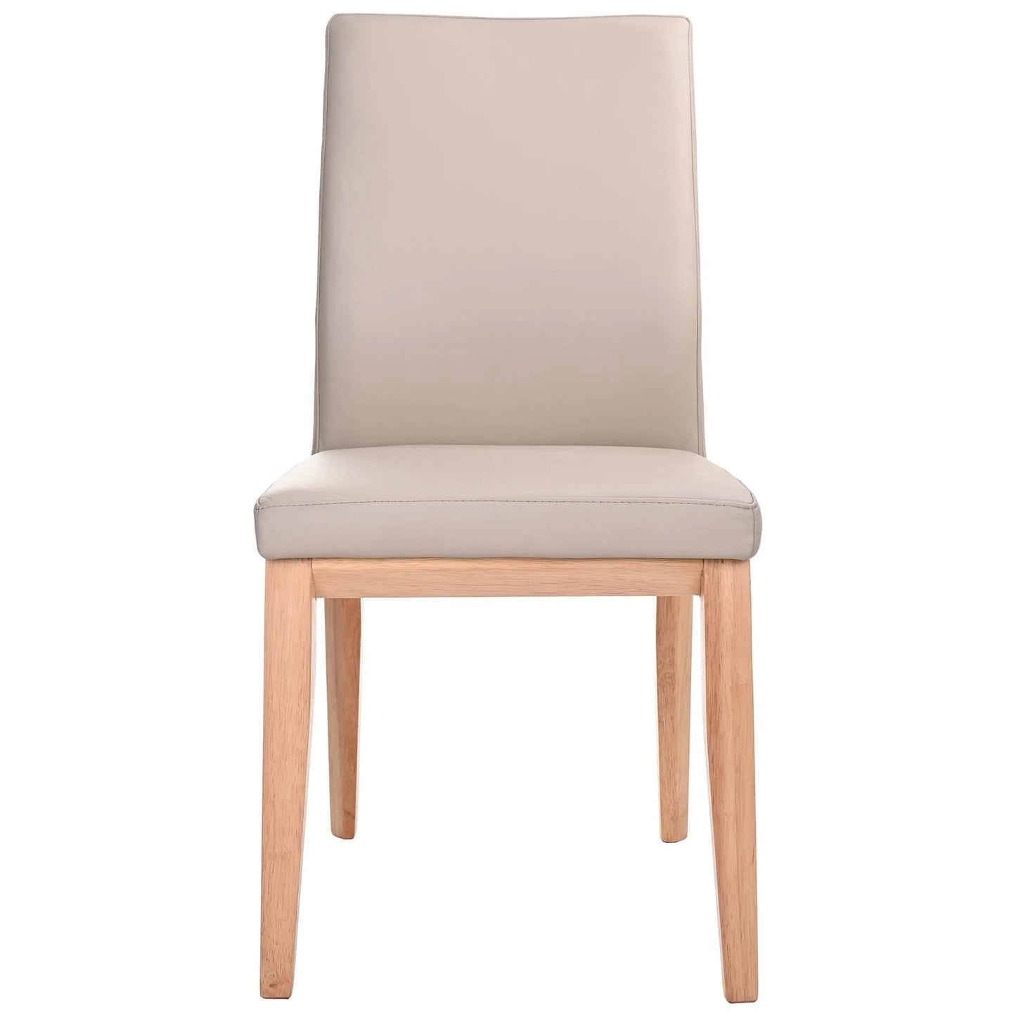 OAKLEY LEATHER DINING CHAIR LIGHT MOCHA/NATURAL