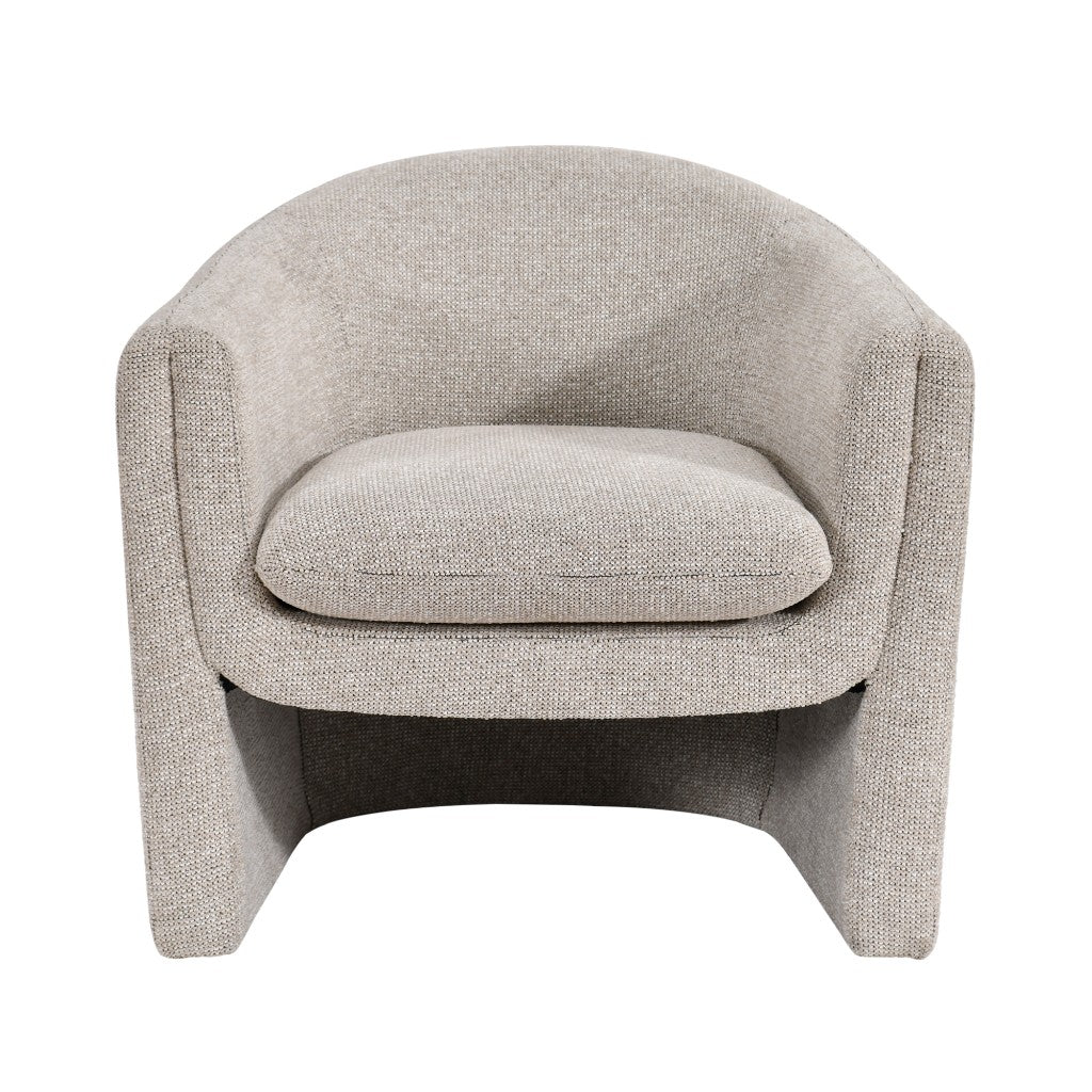 MAGNA CONTEMPORARY FABRIC ARMCHAIR /ACCENT CHAIR/OCCASIONAL CHAIR IN OAT