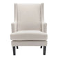 SILAS PEARL CHENILLE WING BACK ARMCHAIR/OCCASIONAL CHAIR