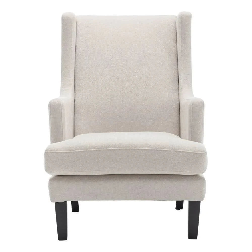 SILAS PEARL CHENILLE WING BACK ARMCHAIR/OCCASIONAL CHAIR