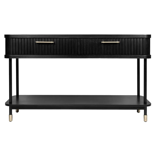 PEMBROKE 2-DRAWER CONSOLE TABLE/HALL TABLE BLACK