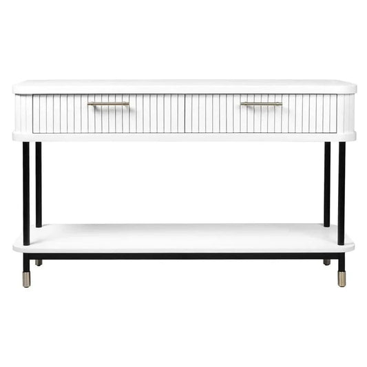PEMBROKE 2-DRAWER CONSOLE TABLE/HALL TABLE WHITE