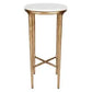 SOREN MARBLE PETITE SIDE TABLE - BRASS FRAME 90CM