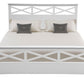 LUGANO HAMPTONS STYLE ACACIA DOUBLE BED WHITE