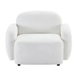 LORELEI CHENILLE ARMCHAIR/OCCASIONAL CHAIR WHITE