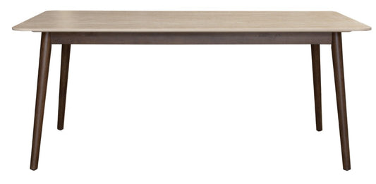 SEVERIN SOLID & VENEER MALAYSIAN HARDWOOD RECTANGULAR DINING TABLE 180CM