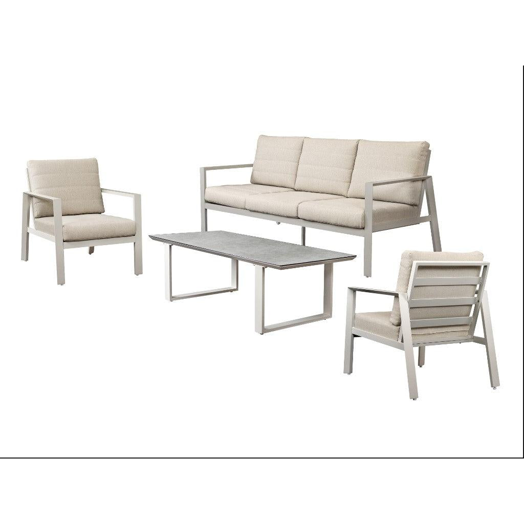 MONARD 4 PIECE OUTDOOR SOFA SET CREAM