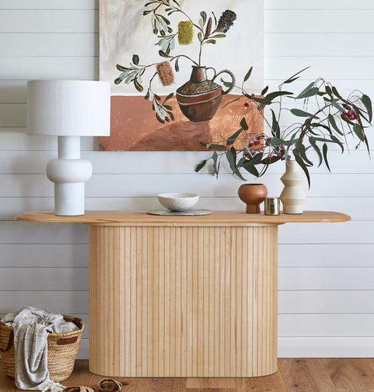 REMY NATURAL ASH CONSOLE/HALL TABLE  IN NATURAL ASH COLOUR