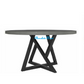 ANTHEA 2-TONE CONCRETE & ACACIA ROUND DINING TABLE 120CM