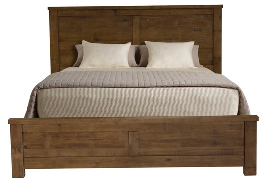 SCOTTI SOLID PINE DOUBLE BED  AGED SUNDRIED ASH COLOUR