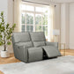 CARRERA LEATHER 2-SEATER DUAL MOTOR ELECTRIC RECLINER  SOFA GREY