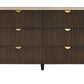 SEVERIN SOLID & VENEER MALAYSIAN HARDWOOD 6  DRAWER DRESSER/ 6 DRAWER CHEST OF DRAWERS  WALNUT