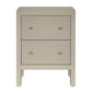 JAYLA SMALL BEIGE  2-DRAWER BEDSIDE TABLE