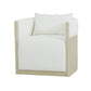 CRUZ SWIVEL CHAIR ARMCHAIR MAHOGANY FRAME SANDBAR COLOUR