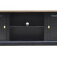 SORANZO MANGO WOOD 2-DOOR 1 SHELF ETU TELEVISION UNIT HANDCRAFTED PARQUET TOP OAK/BLACK