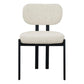 KILBRIN NATURAL CHENILLE/BLACK METAL DINING CHAIR