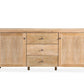 FERDI ELM VENEER/MDF BUFFET/SIDEBOARD 2 DOORS 3 DRAWERS 180CM NATURAL WASH